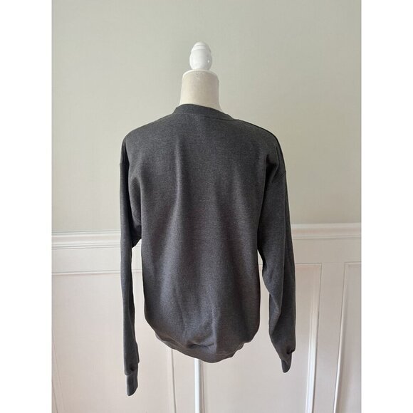 Hanes Charcoal Gray Sweatshirt With Heart Motif Size M - Picture 3 of 4